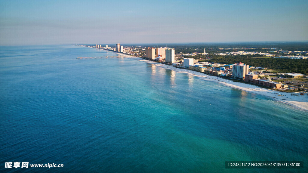 海滨城市美丽海岸线