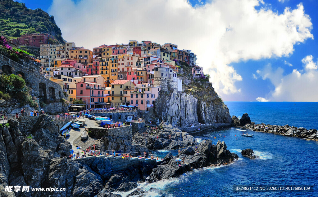 意大利五渔村美丽海滨景色