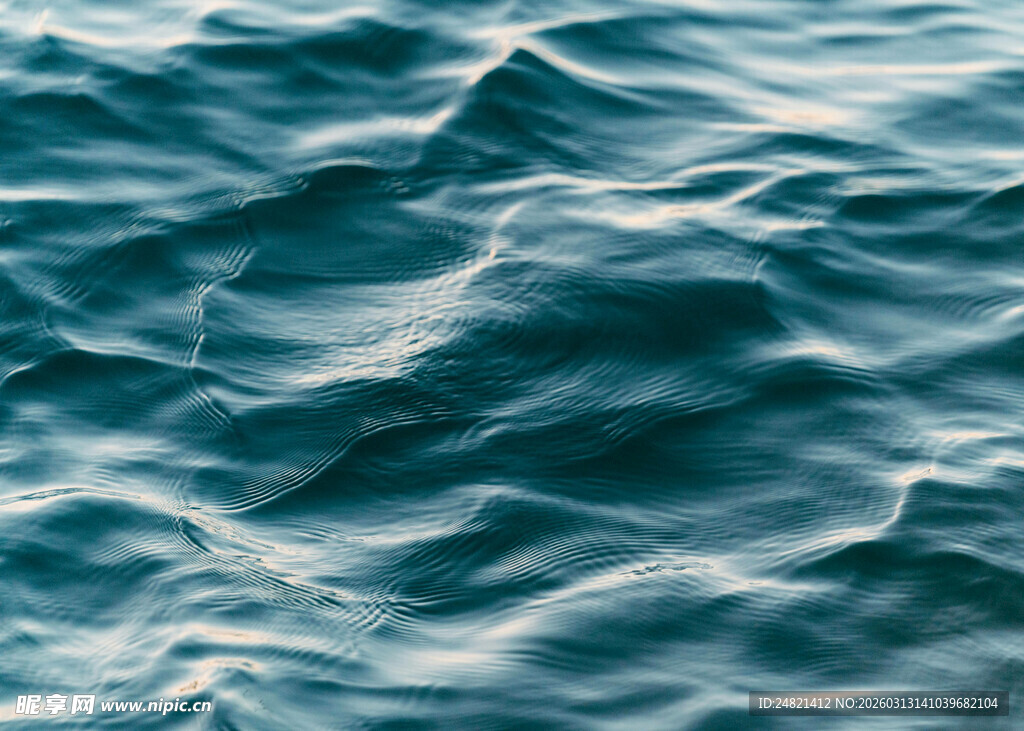 蓝色海洋波浪纹理