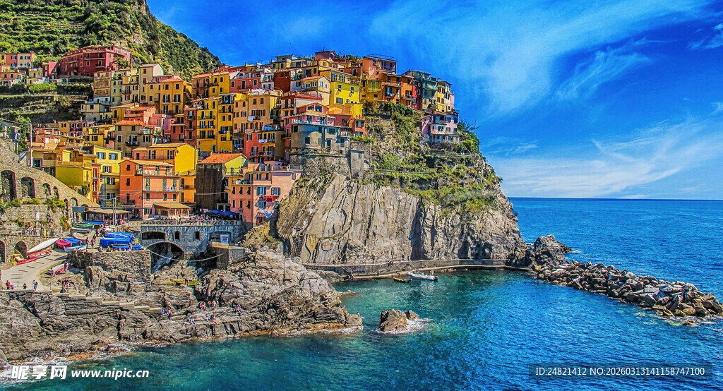 意大利五渔村美丽海滨风光