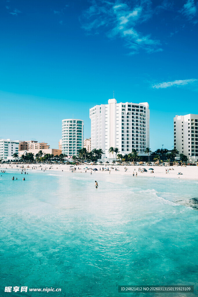 海滨城市美丽海景风光