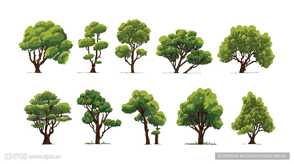 卡通树木素材