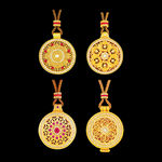 黄金八宝罗盘吊坠 免扣