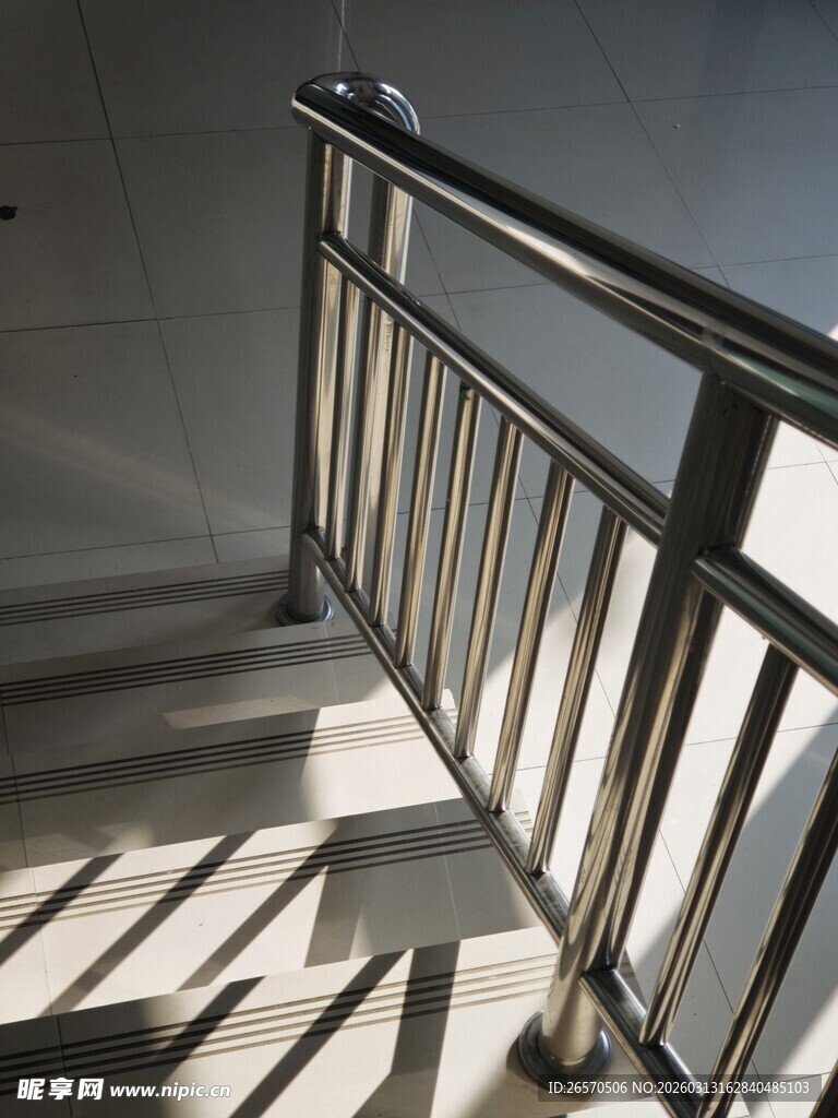 不锈钢楼梯扶手特写