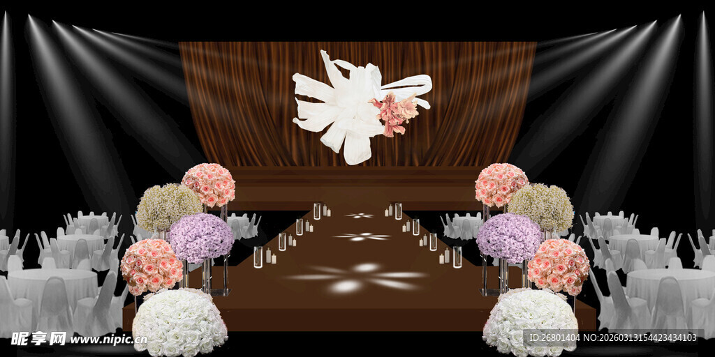 咖色婚礼效果图