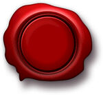 红色蜡封印章