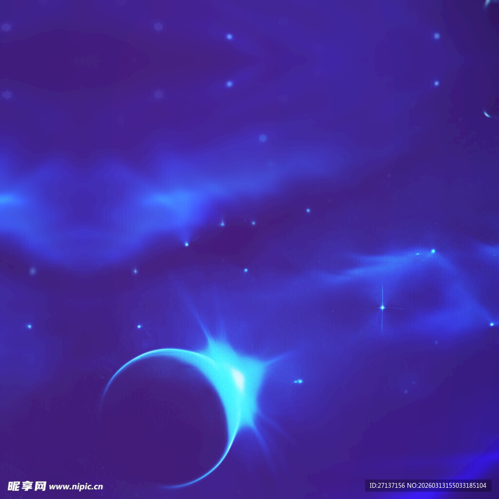 梦幻星空下的神秘月牙