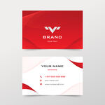 红色简约创意商务名片设计