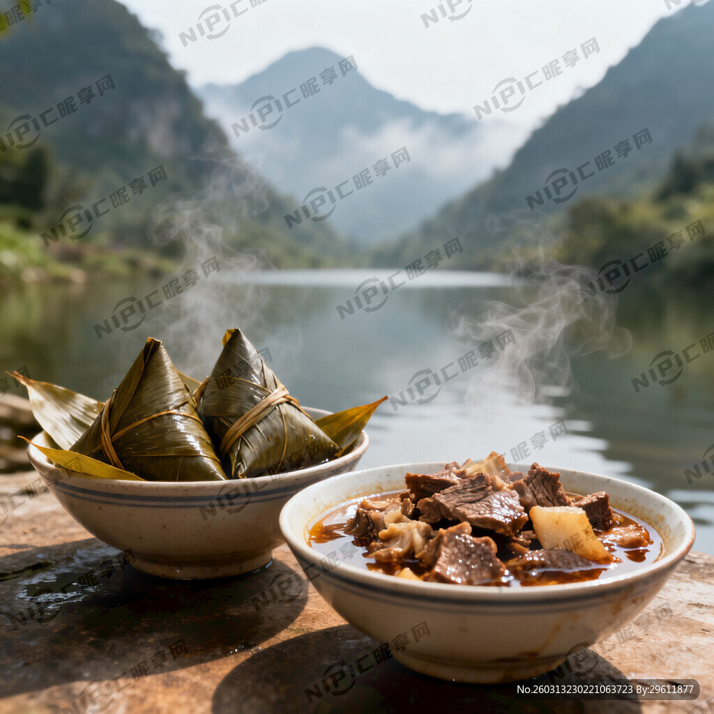 一叶粽香一碗牛杂 