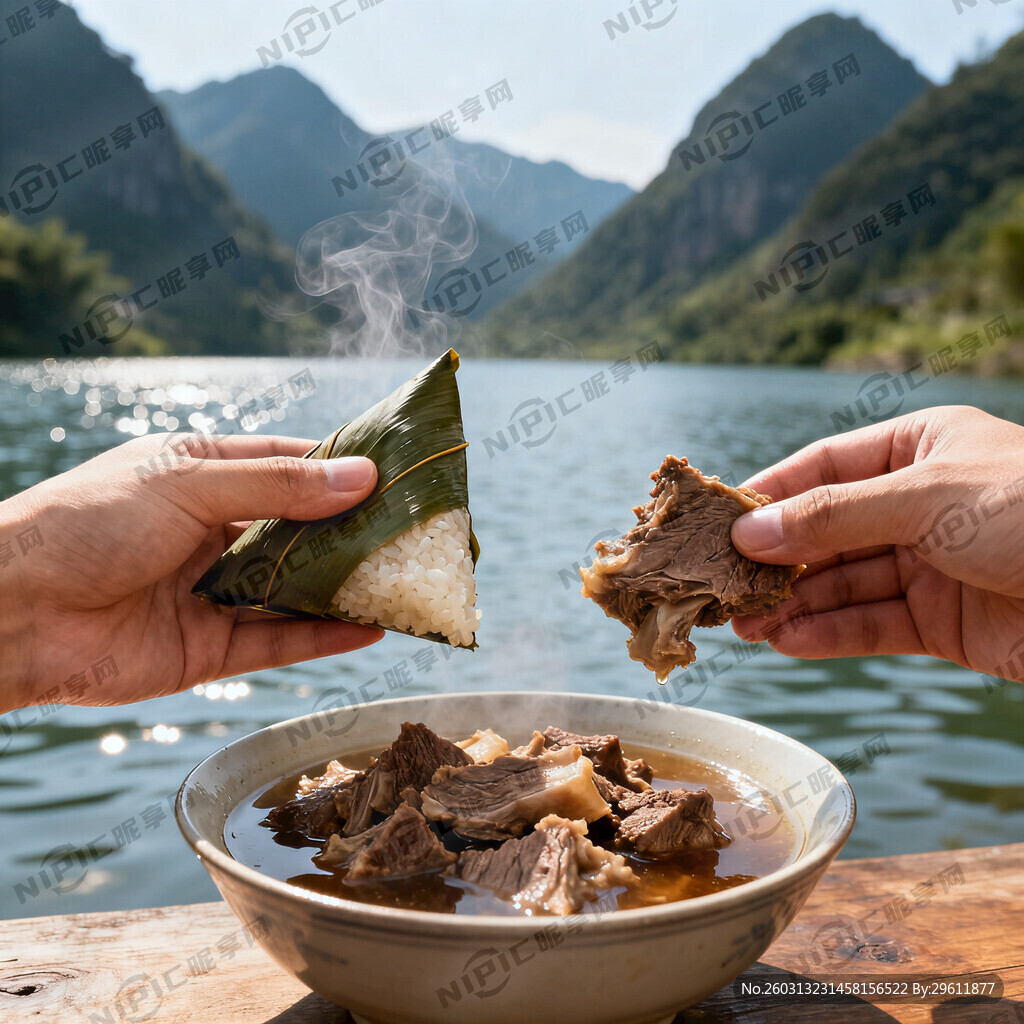 一叶粽香一碗牛杂有山有水一人手