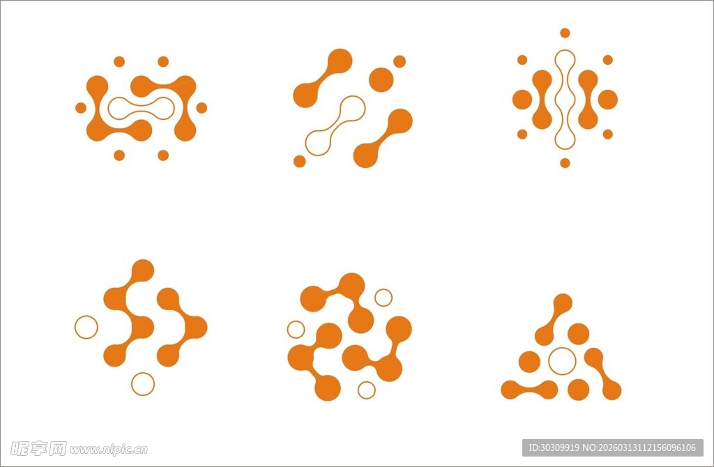 矢量基因分子原子结构图标