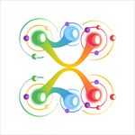 矢量基因分子原子结构图标