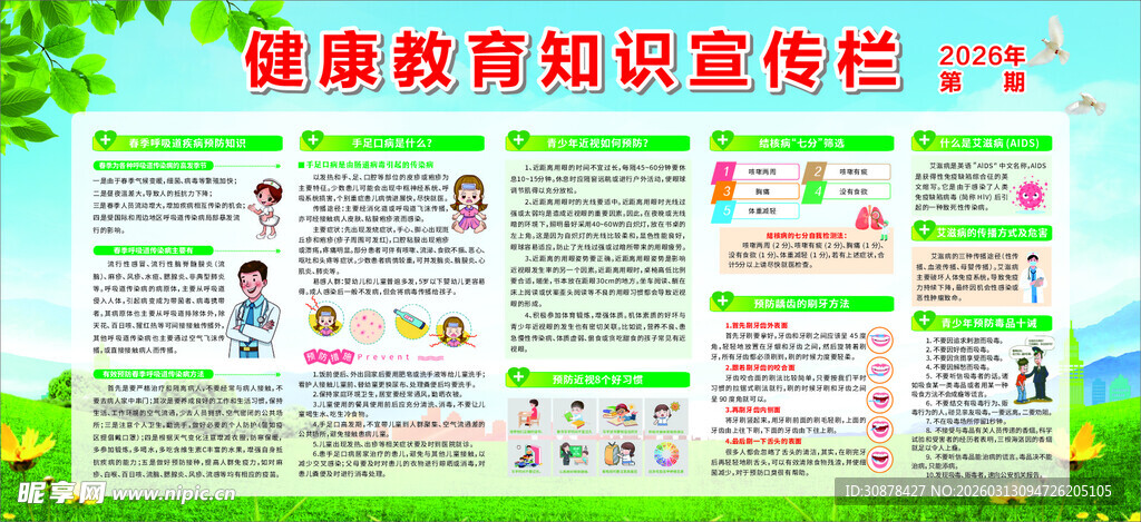 健康体检知识宣传栏