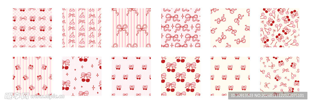 樱桃印花图案
