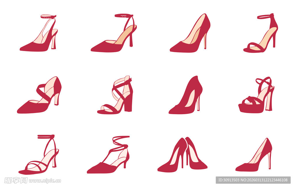 高跟鞋图案