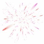 绚丽粉色烟花绽放瞬间