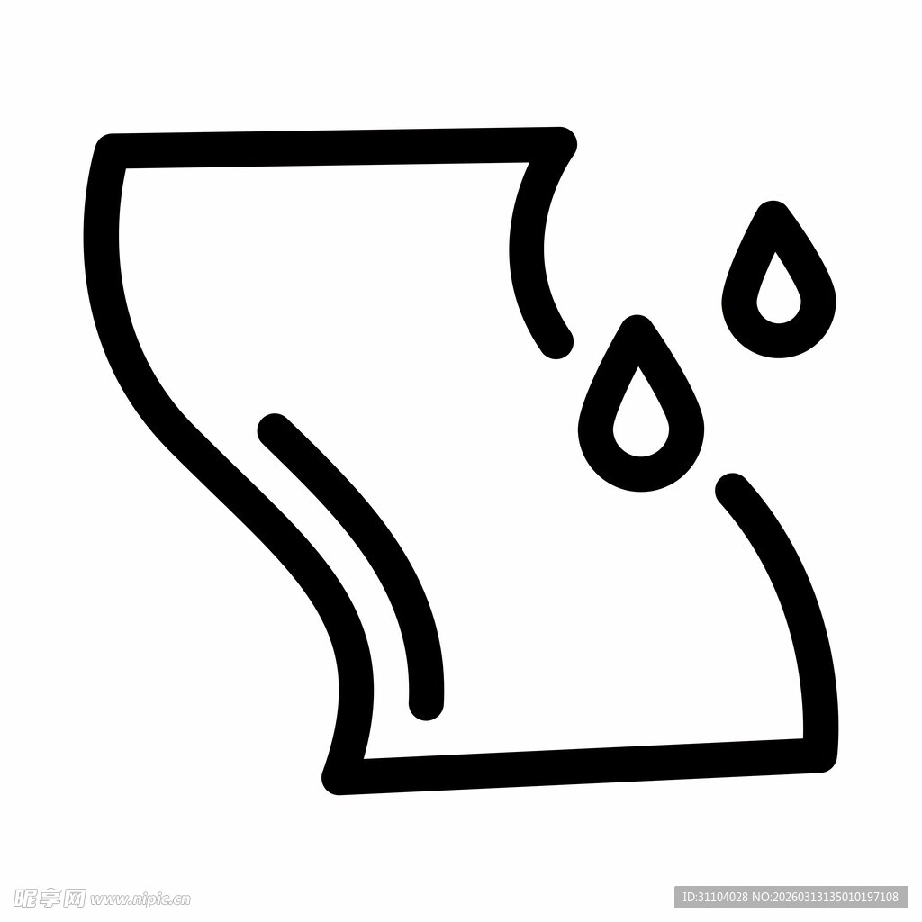 弯曲物体上的两滴液体