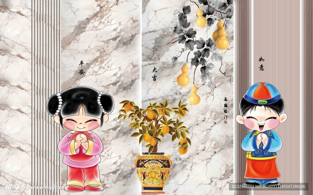 中式娃娃挂饰喜庆又可爱