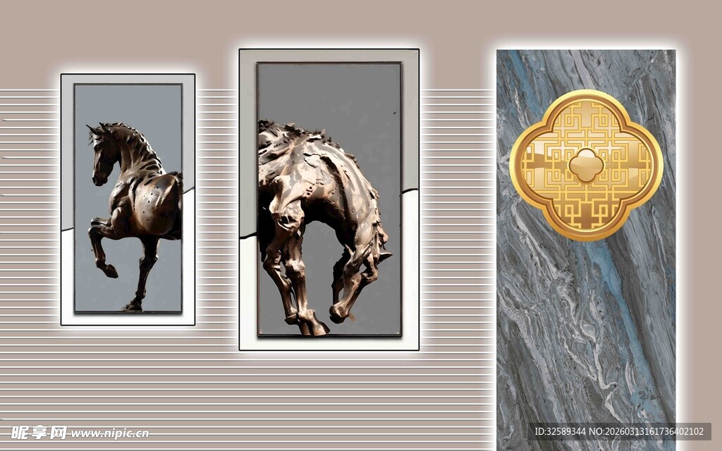 艺术画作与装饰元素展示