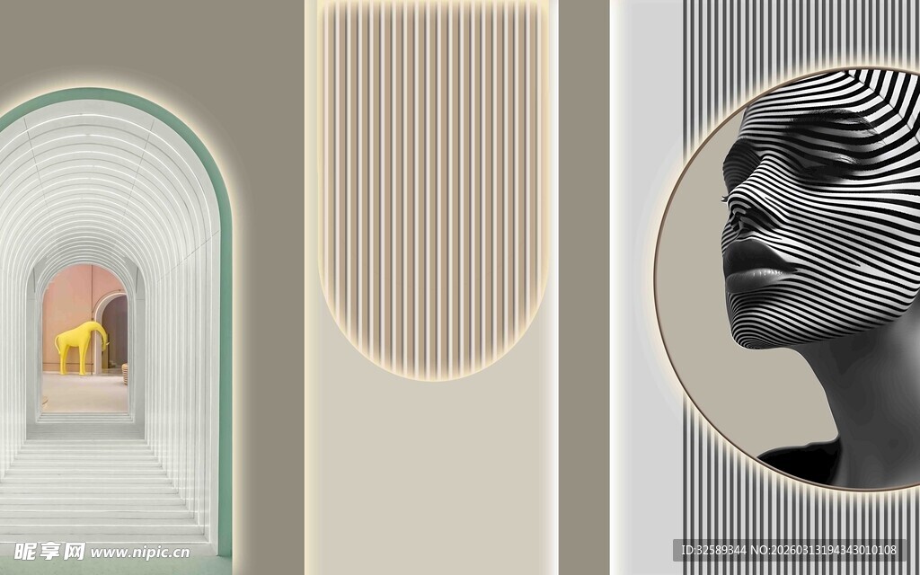 现代抽象艺术装饰画面