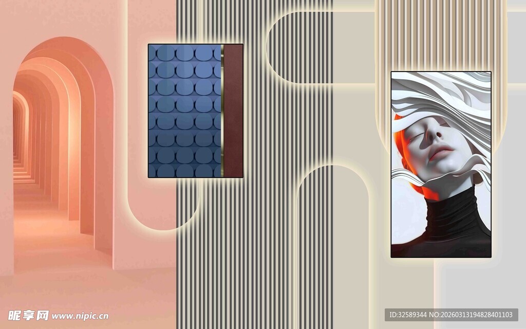 抽象艺术拼贴画面元素