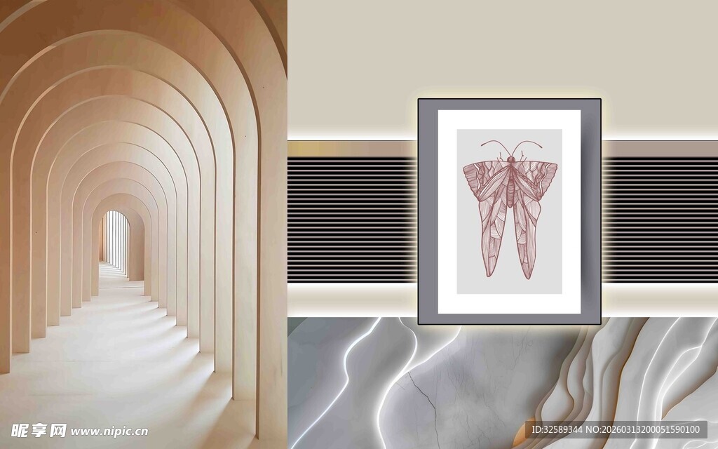 艺术走廊中的精美画作