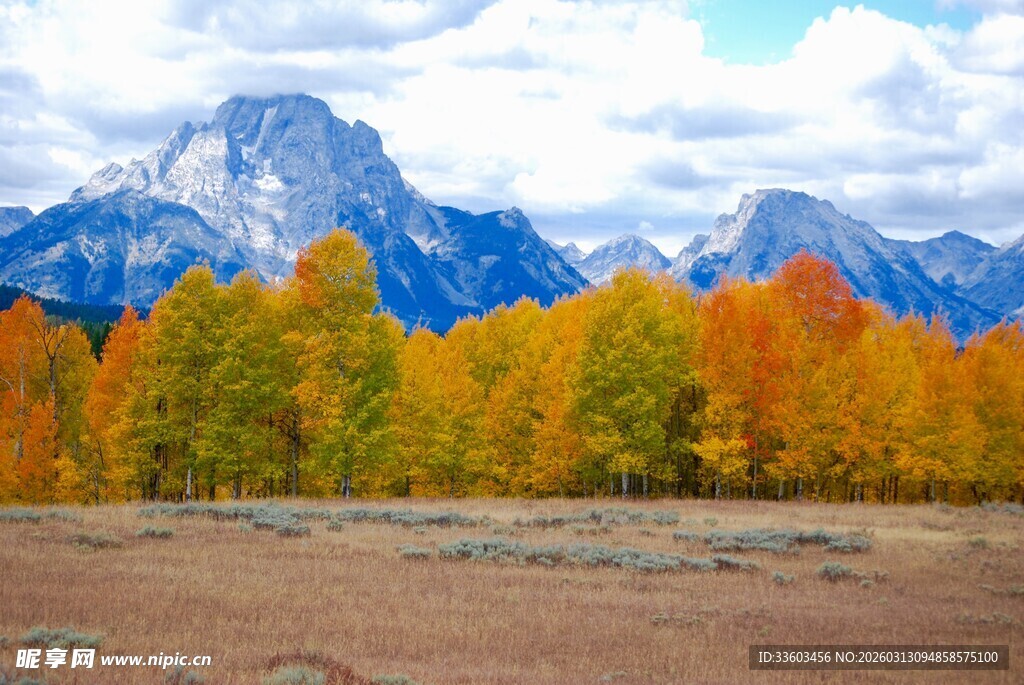 秋日山间多彩美景