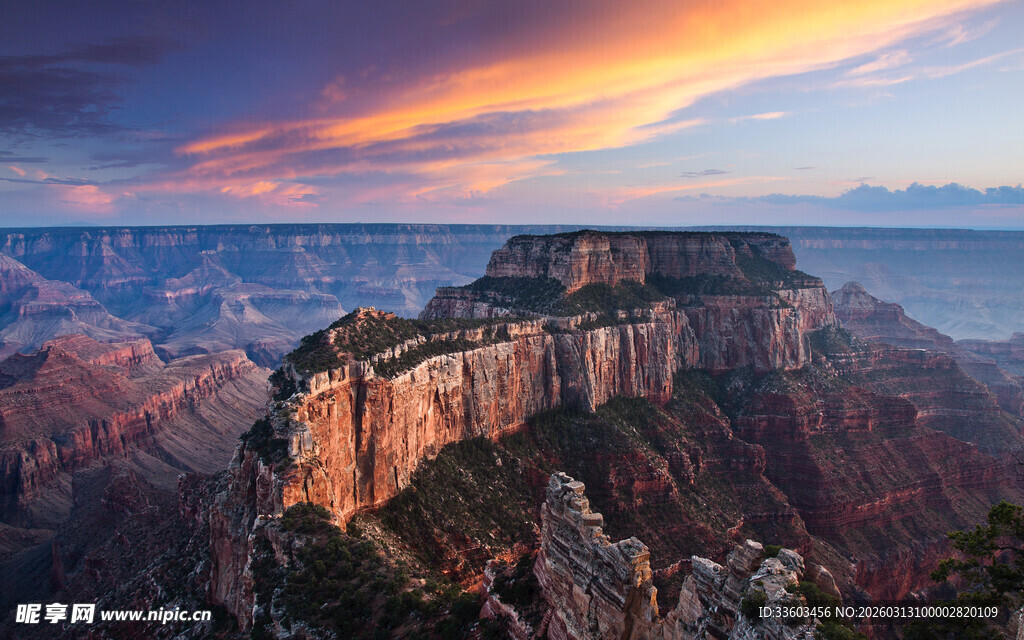 壮丽大峡谷的绝美日落