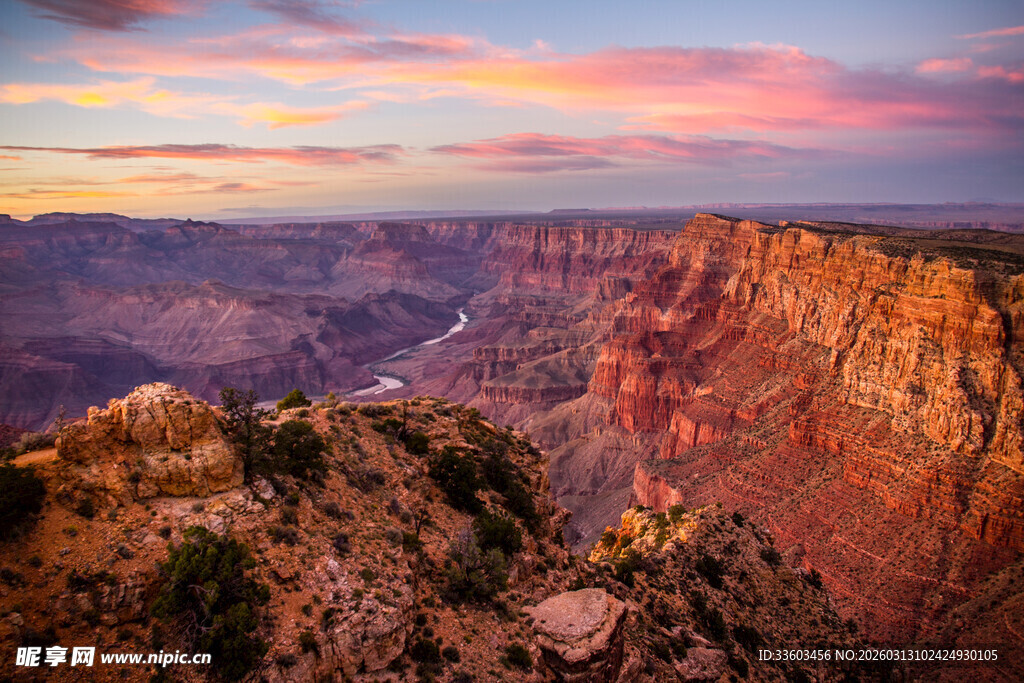 壮丽大峡谷的绝美黄昏