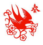 春燕剪纸图