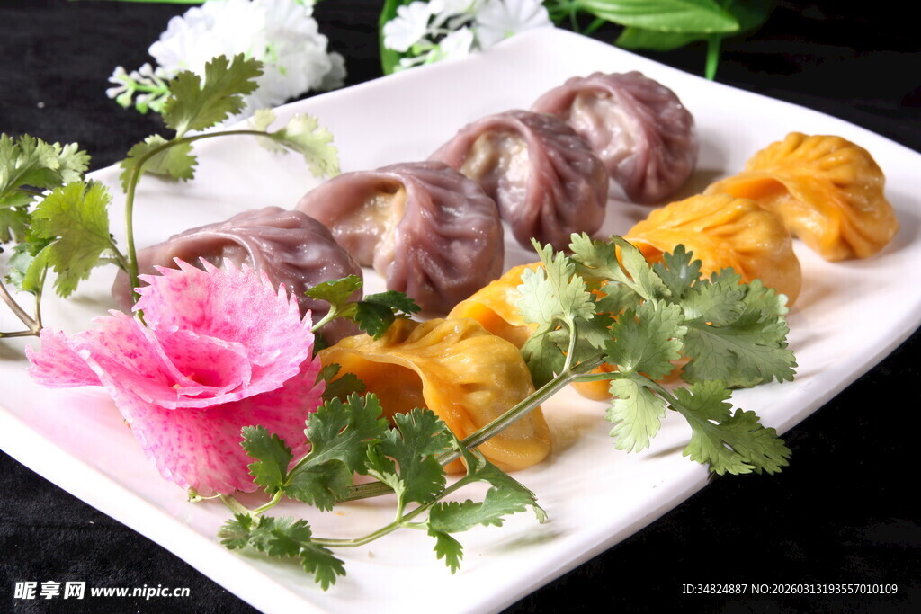 精致拼盘美食饺子