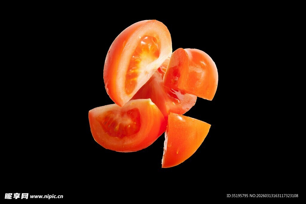 切片番茄色彩诱人