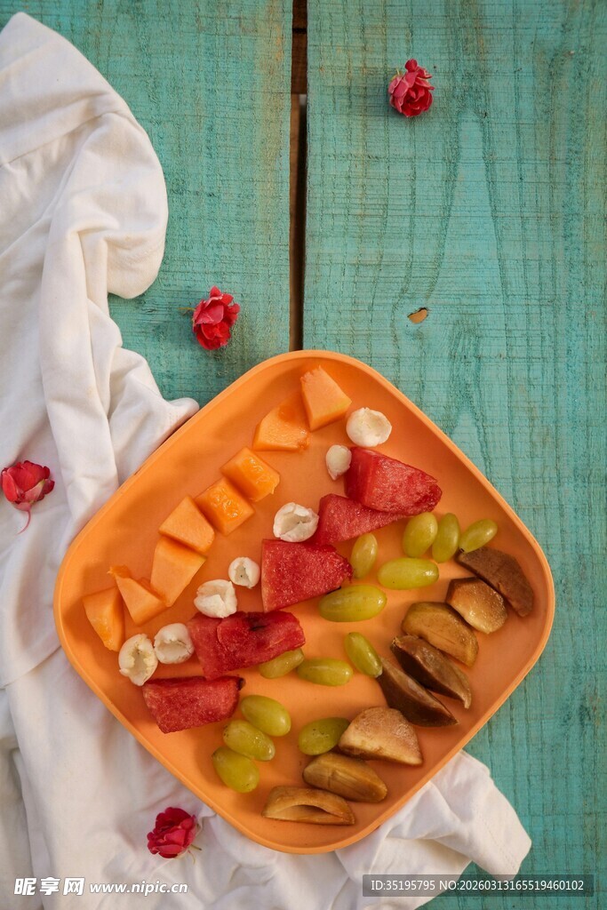 多彩水果拼盘视觉与味觉盛宴