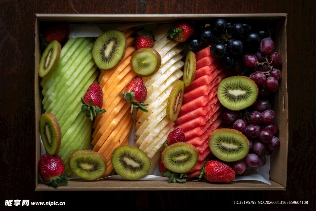 缤纷切片水果拼盘