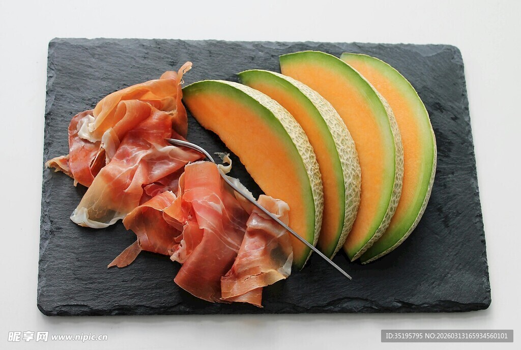 蜜瓜配火腿精致美味小食