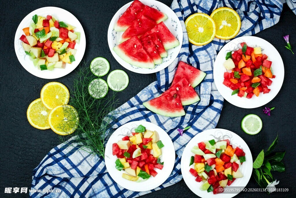 多彩蔬果拼盘清新美味