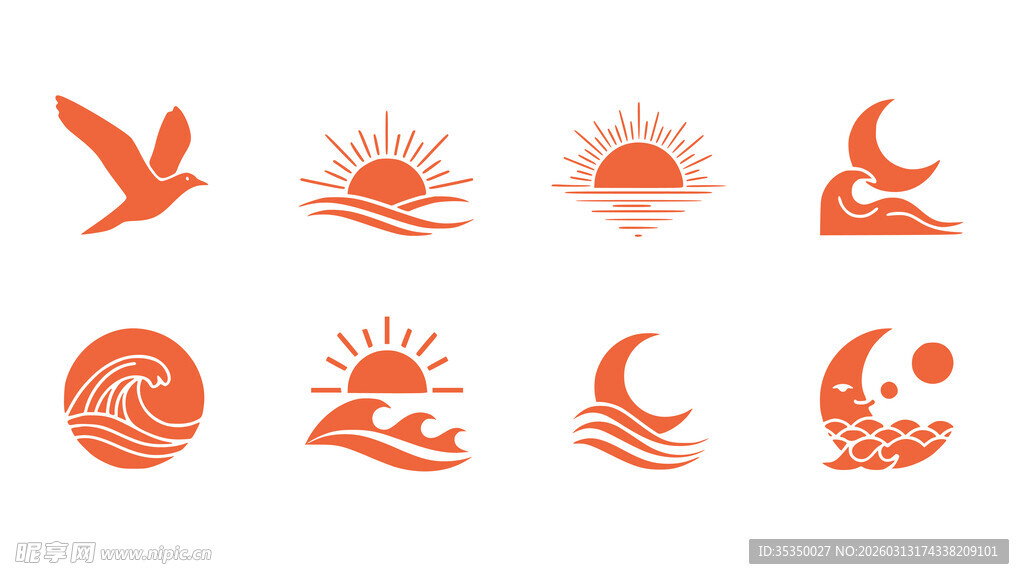 海洋日出图案
