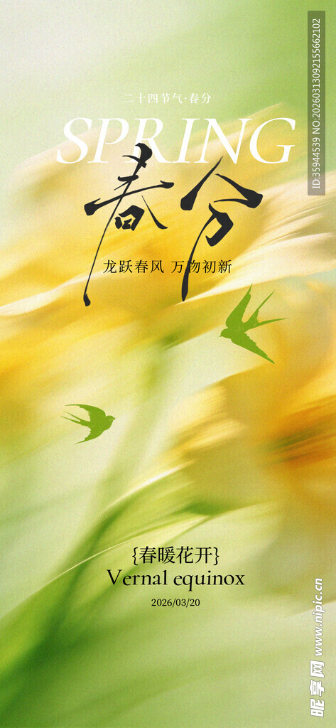 春日花卉绽放插画