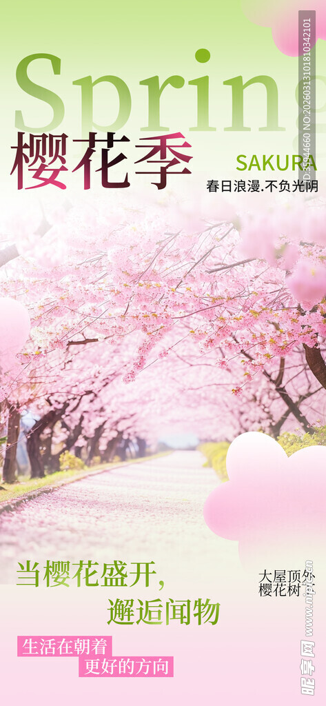 浪漫樱花季海报设计