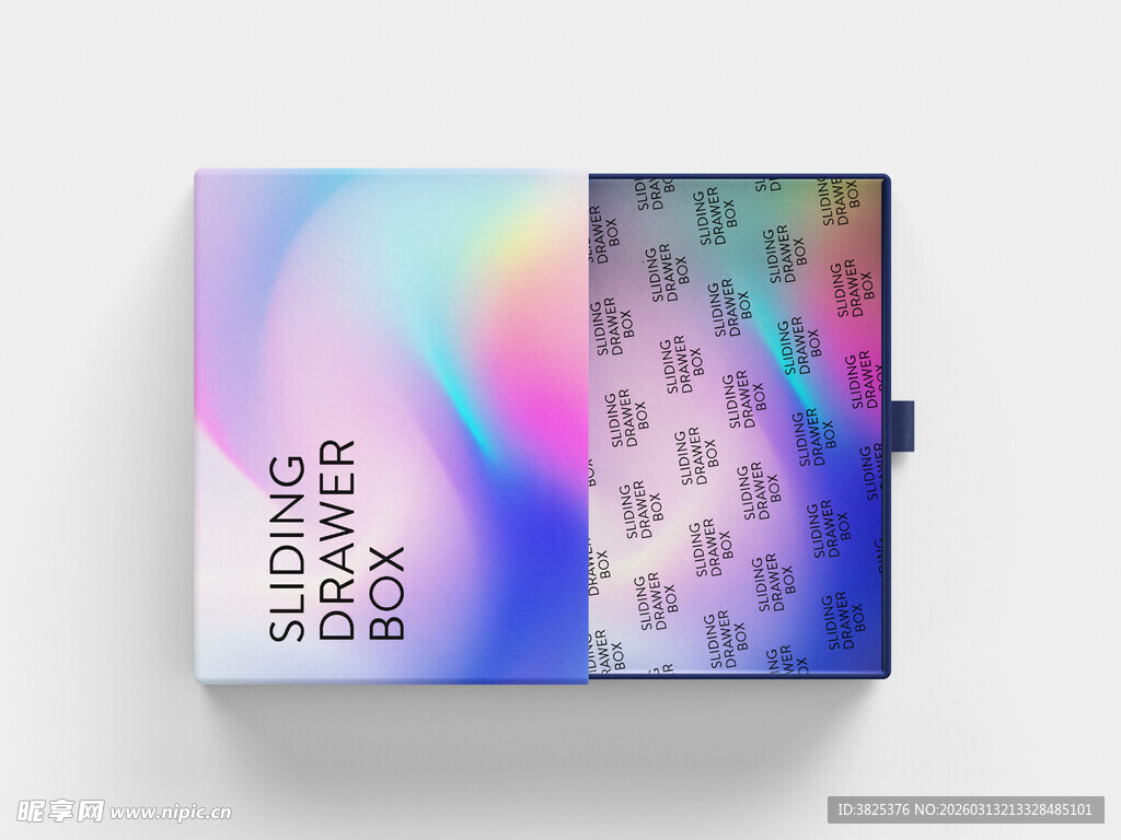 炫彩渐变创意包装盒展示样机