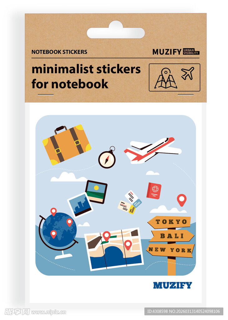 旅行贴纸图案
