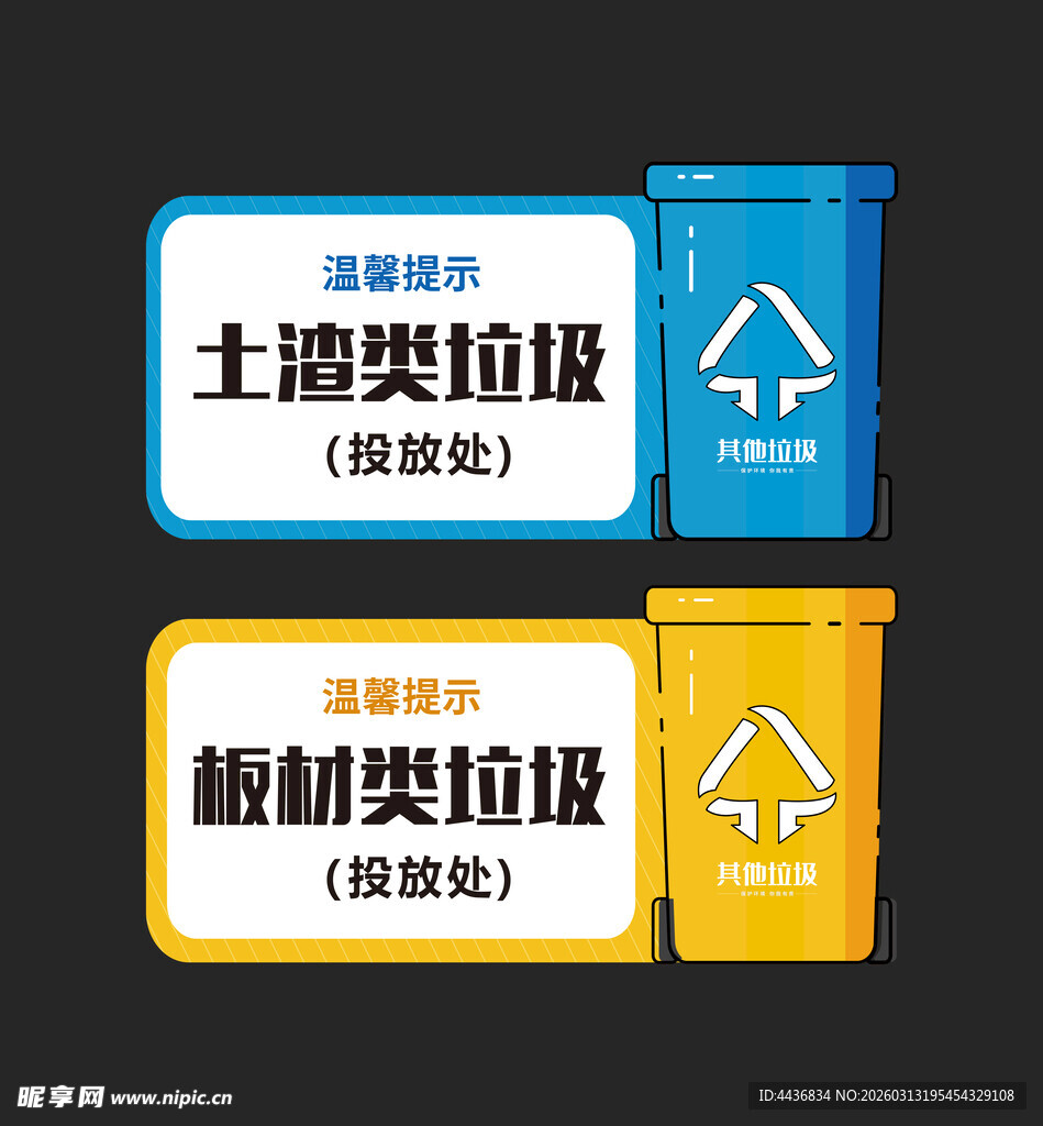 垃圾分类标识展示