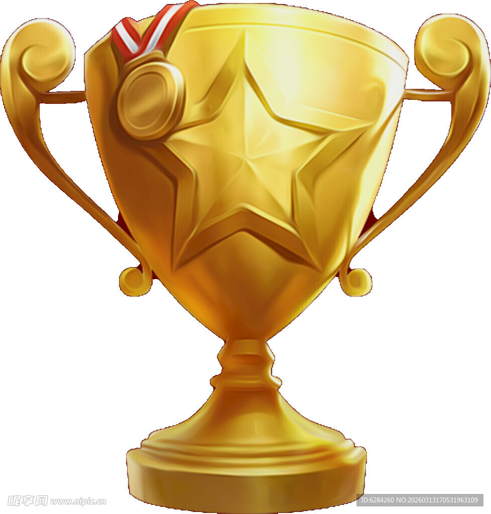 金色奖杯闪耀荣誉之光