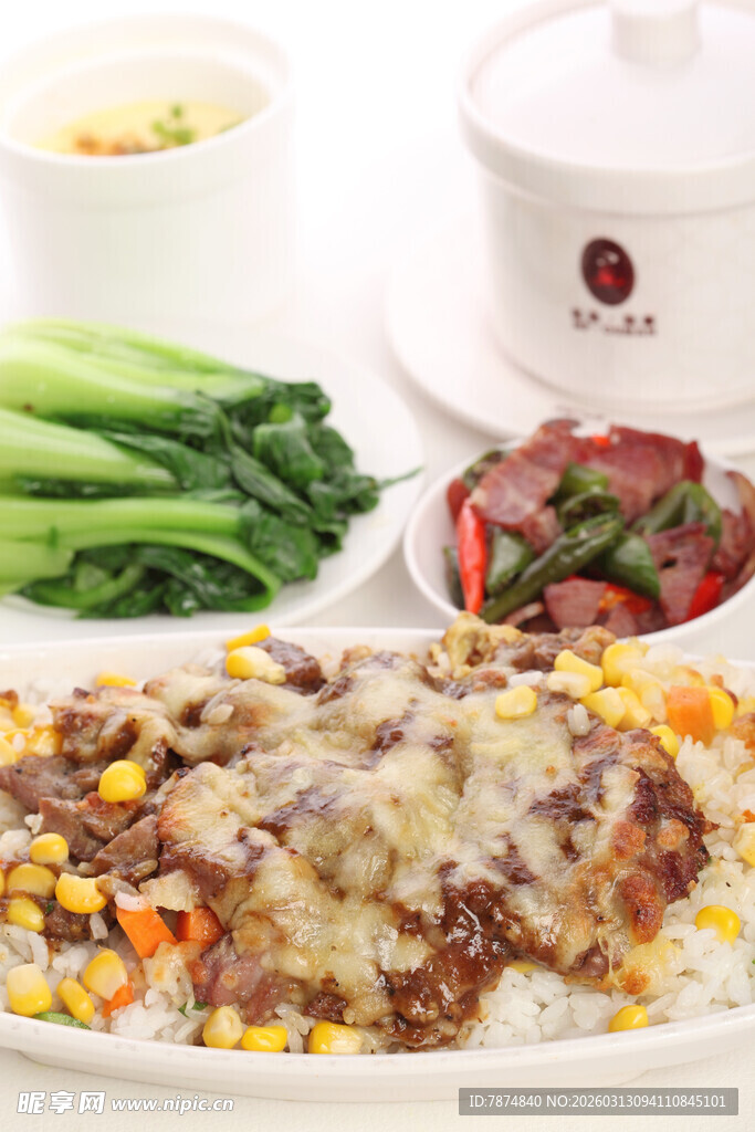 美味芝士牛排盖浇饭套餐