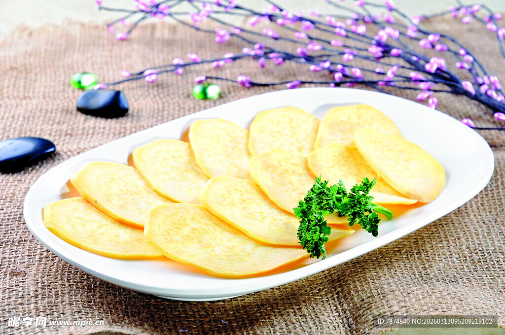 美味苹果片摆盘装饰