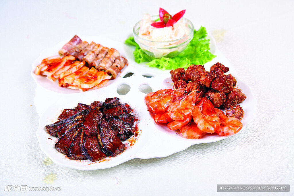 多样美味肉类拼盘