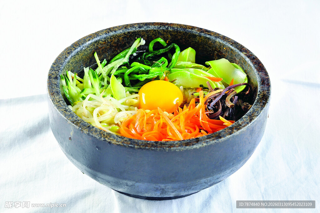 日式蔬菜拌饭美食碗