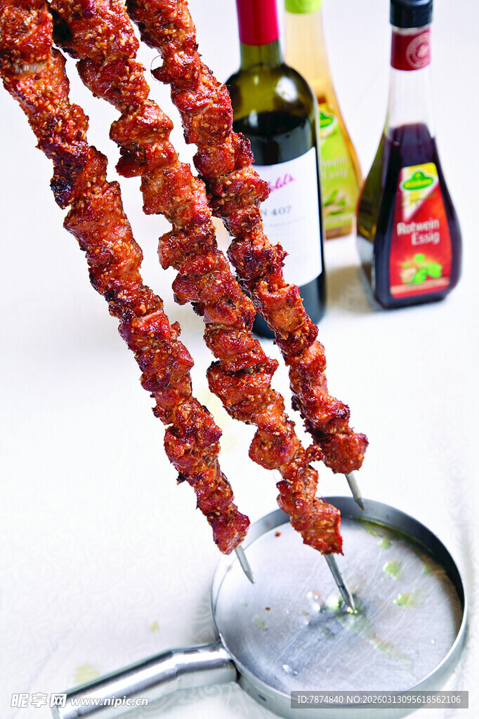 美味烤肉串 飘香正诱人