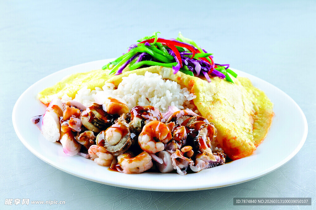 美味虾仁盖浇饭