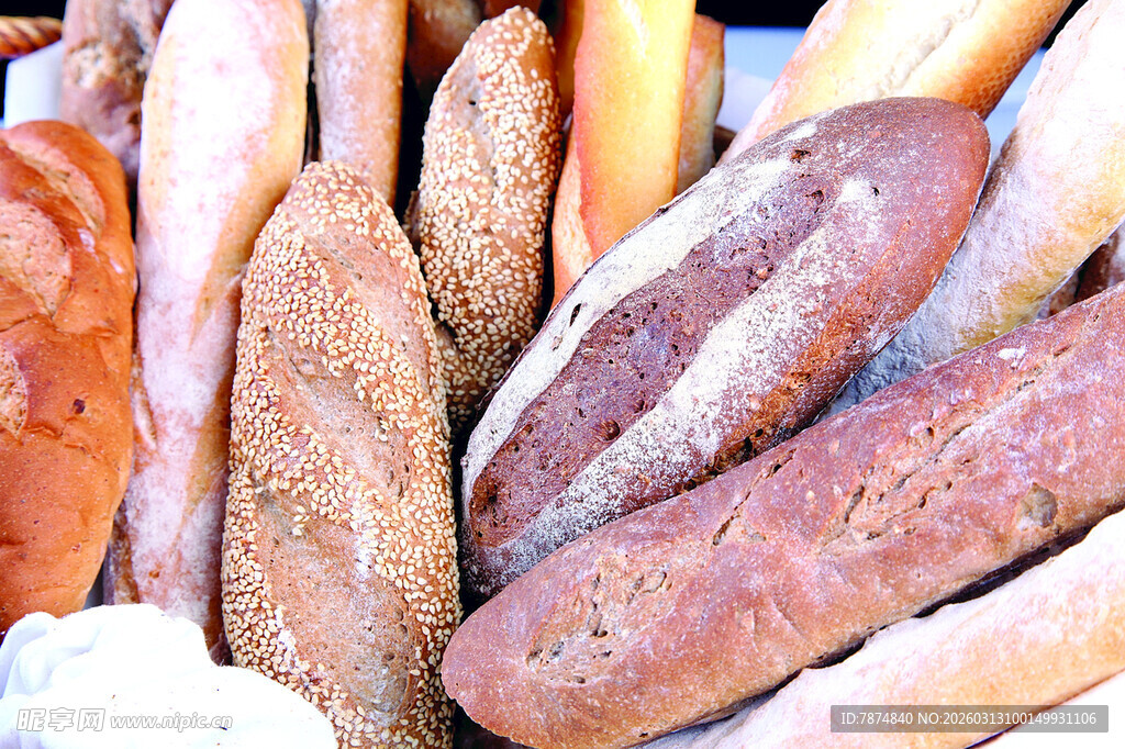 多样美味法式长棍面包